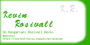 kevin rosivall business card